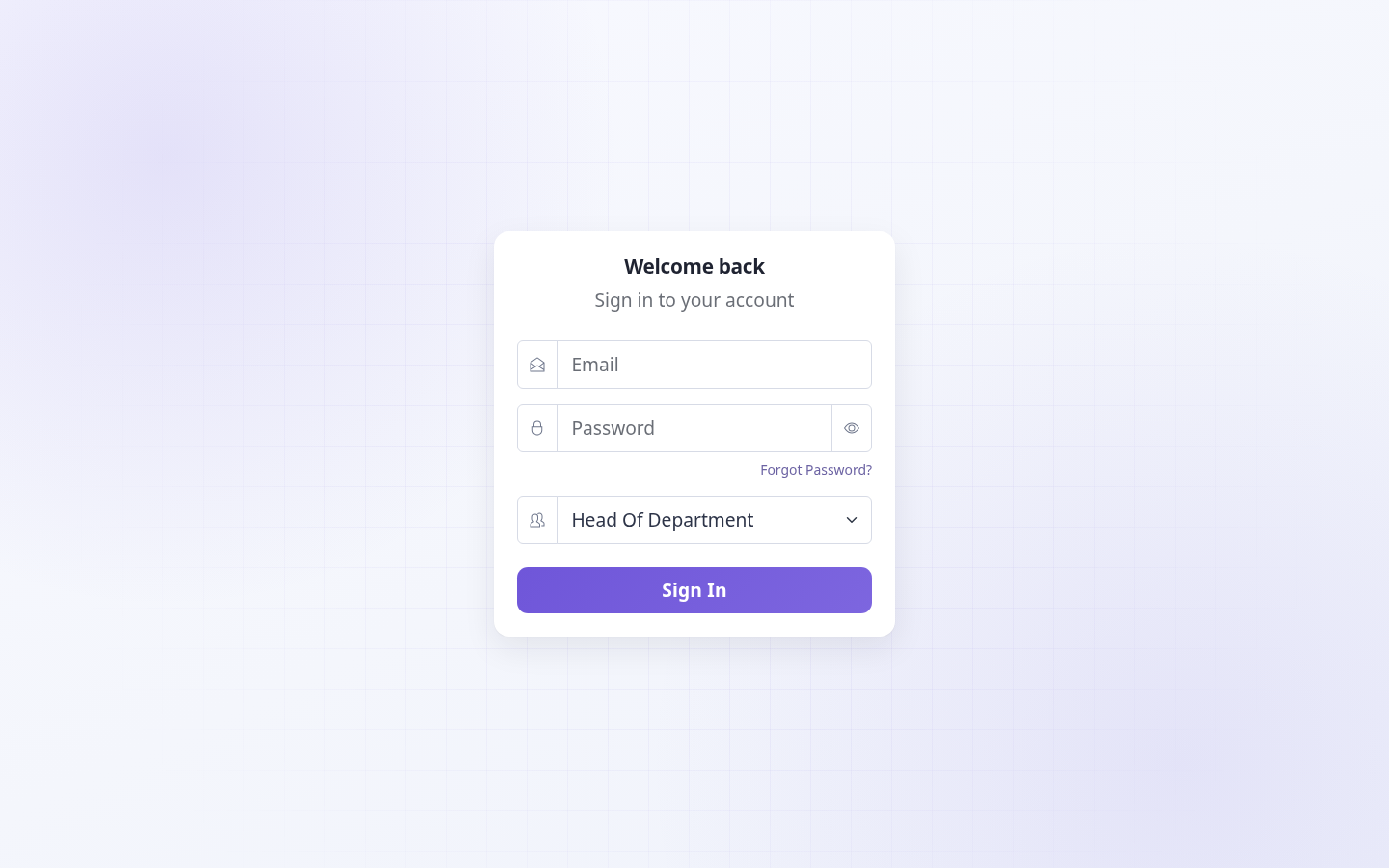 HOD login